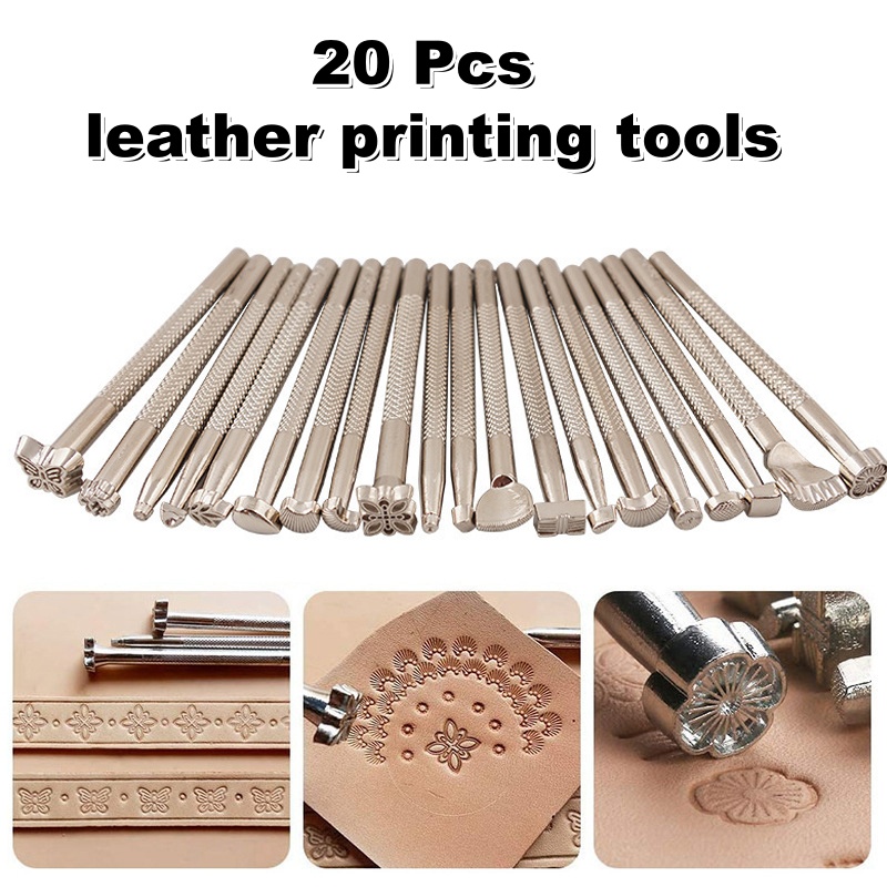 Leatherwork Embossing - 20 Peças de Ferramentas para Estamparia