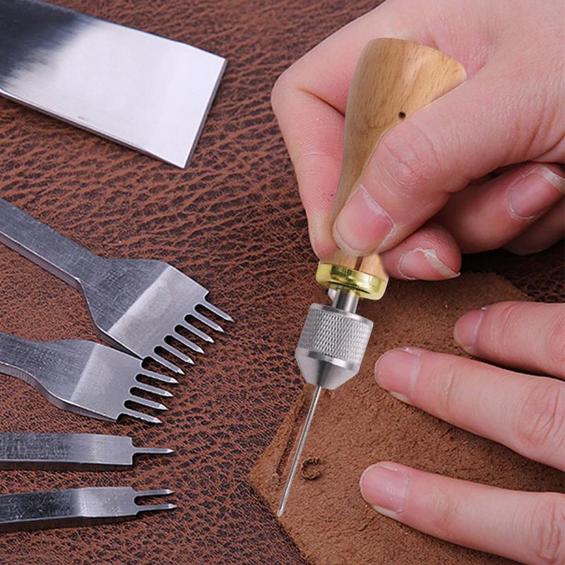 Beginner Leatherwork Kit - Kit de ferramentas para trabalho de
