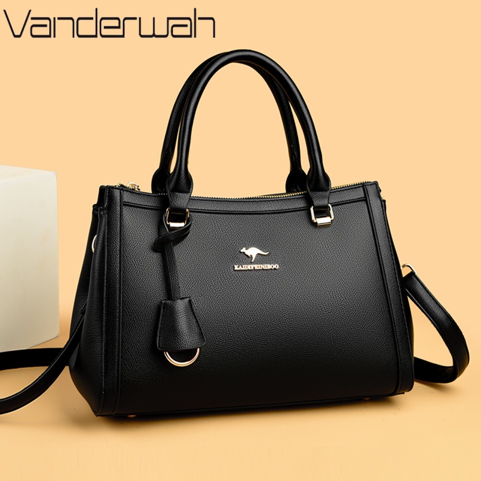 Leather Work Handbags - Bolsa Transversal de Ombro em Couro