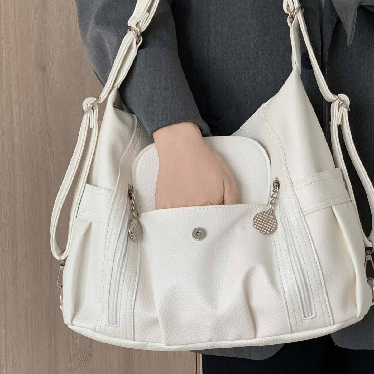 Leather Work Handbags - Bolsa agradável feminina moda versão coreana
