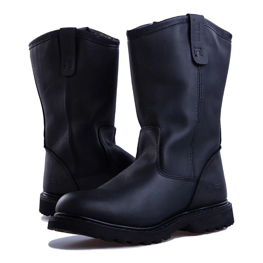 Leather Work Western - Pf botas masculinas de couro genuíno