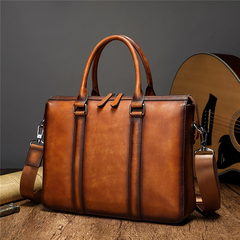 Leather Work Handbags - Pasta Executiva YETTIES em Couro Genuíno