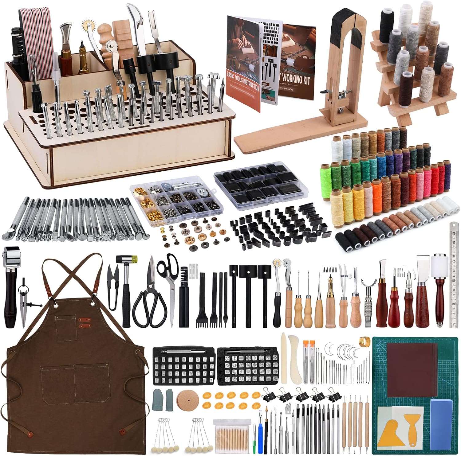Beginner Leatherwork Kit - Conjunto de Ferramentas para Trabalho em
