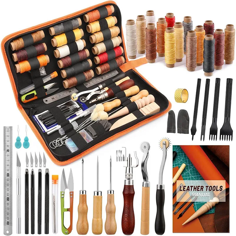 Beginner Leatherwork Kit - Kit Prático de Ferramentas para Trabalhos