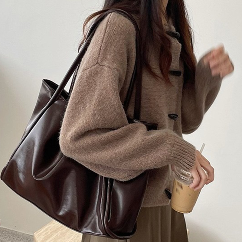 Leather Work Handbags - Bolsa de Ombro Feminina Vintage Nova
