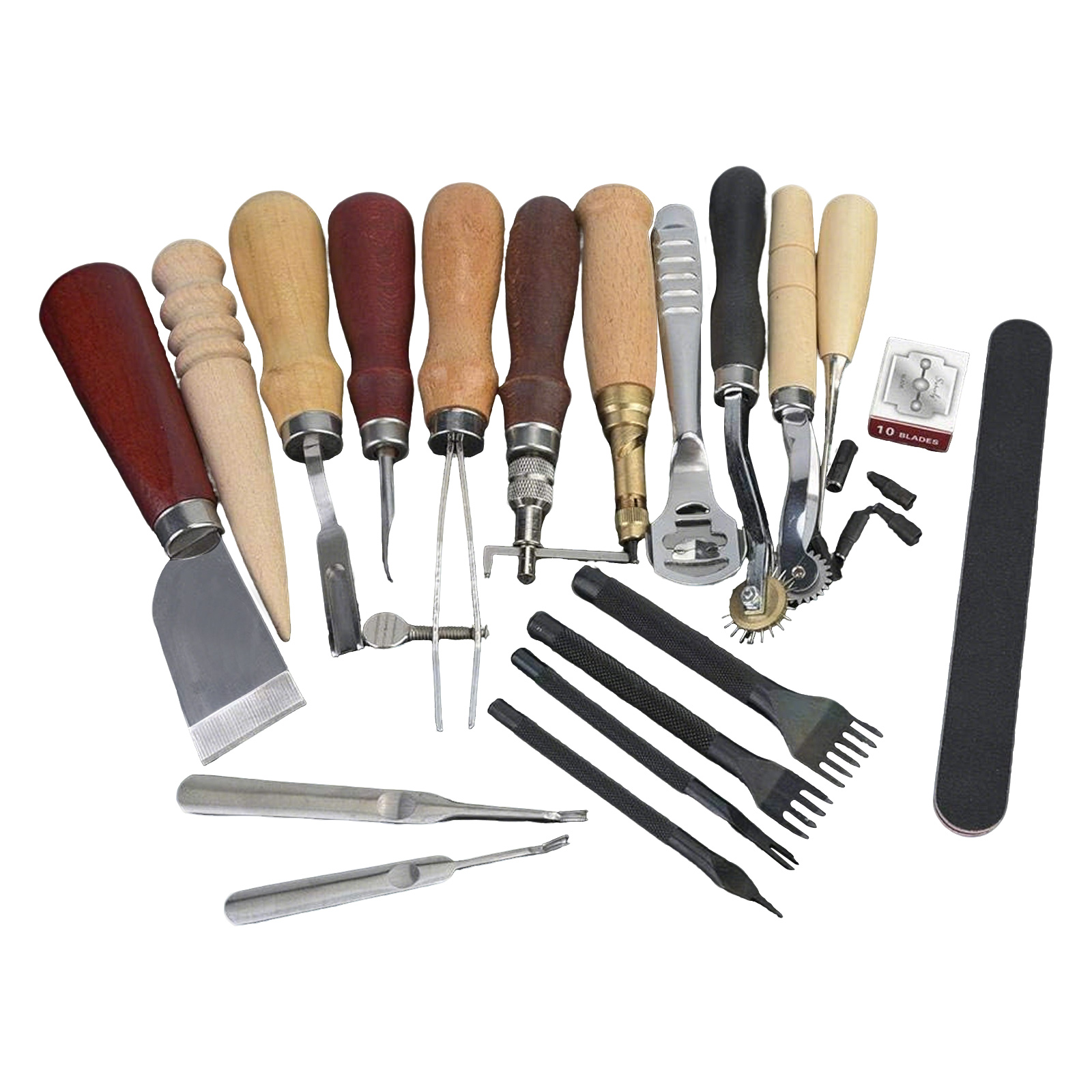Beginner Leatherwork Kit - Kit de Ferramentas para Couro, 19
