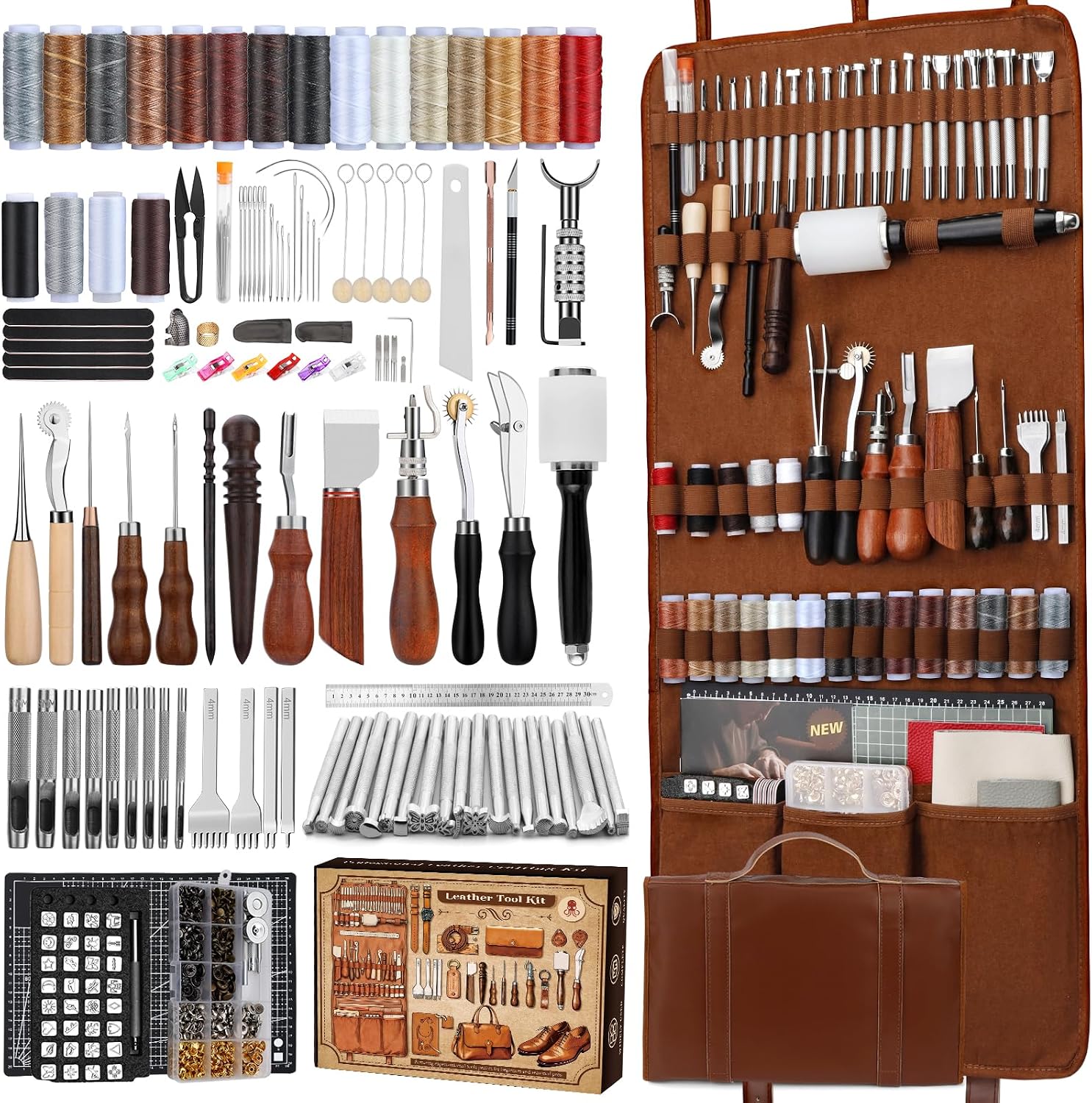 Leather Working - Kit de Trabalho em Couro, Ferramentas