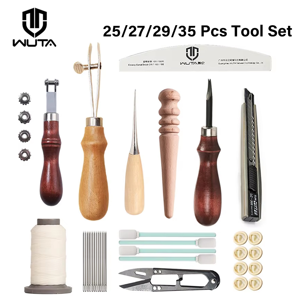 Beginner Leatherwork Kit - Wuta kit de ferramentas artesanais de