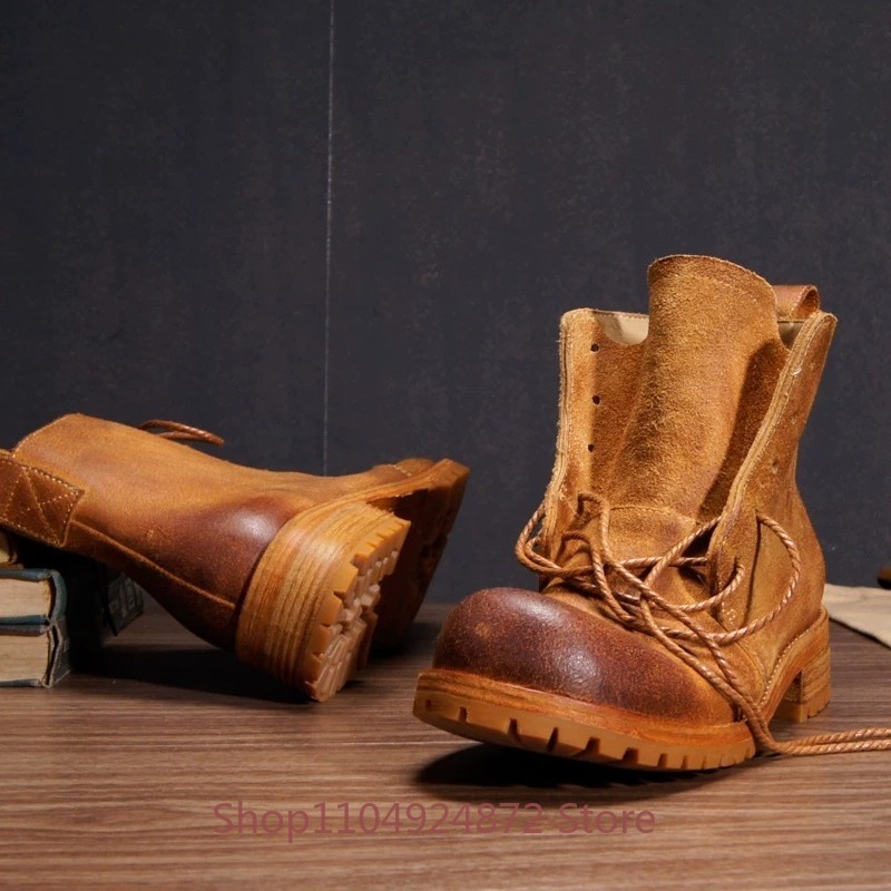 Botas de Deserto Retro Feitas  - Leather Work Western avaliação e preço