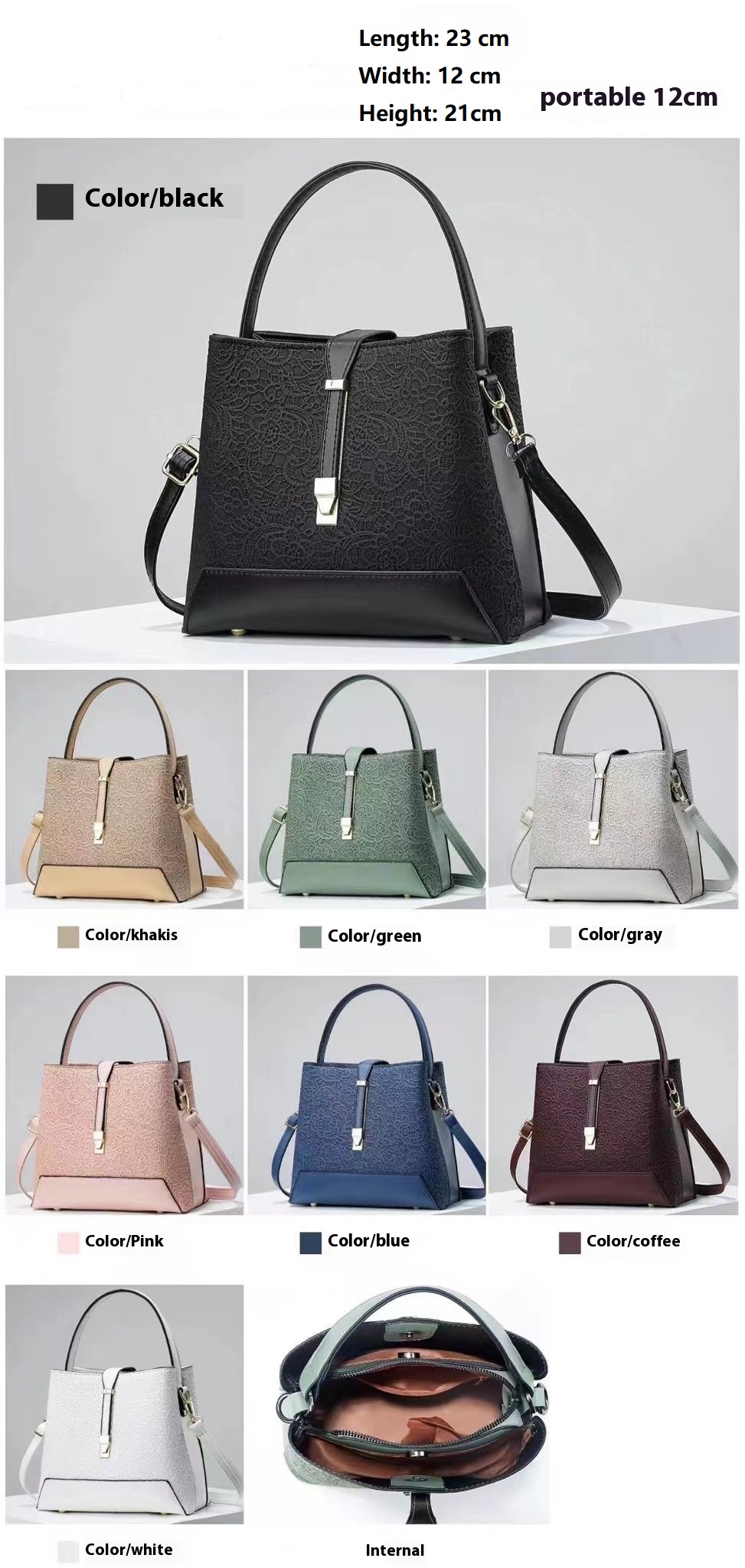 Novo luxo sacola de couro eleg - Leather Work Handbags avaliação e preço