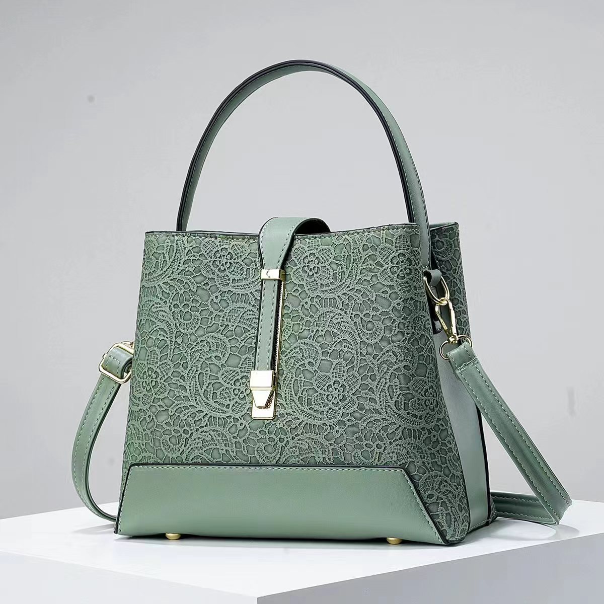 Novo luxo sacola de couro eleg - Leather Work Handbags avaliação e preço