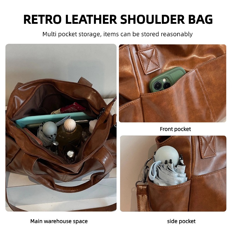 Bolsa de mão feminina retrô de - Leather Work Handbags avaliação e preço