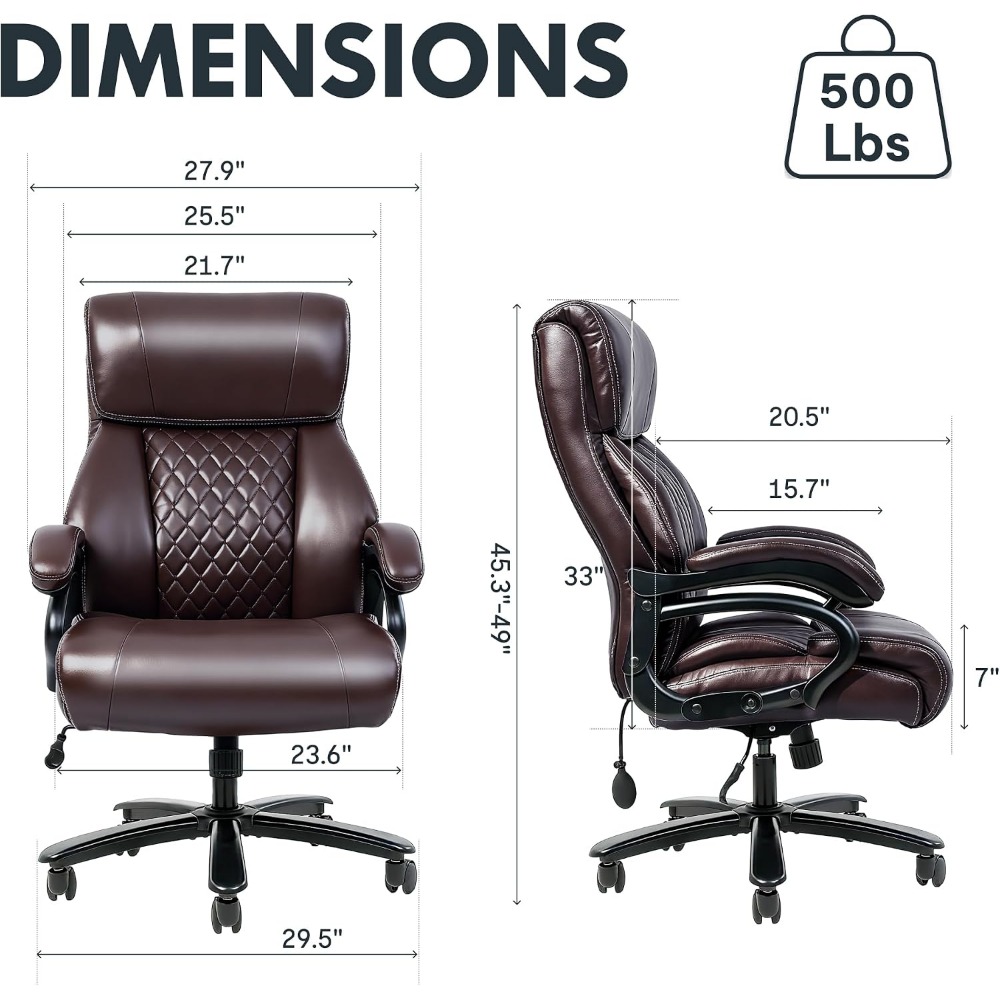 Cadeira de Escritório de Alta  - Leather Working avaliação e preço
