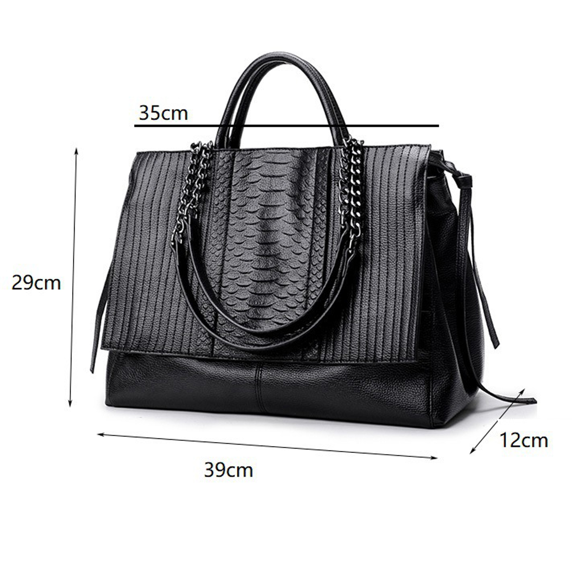 Bolsa tote elegante com zíper, - Leather Work Handbags avaliação e preço