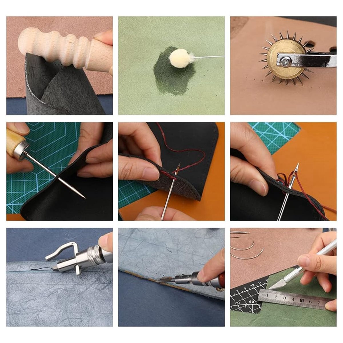 Kit de Ferramentas para Trabal - Beginner Leatherwork Kit avaliação e preço