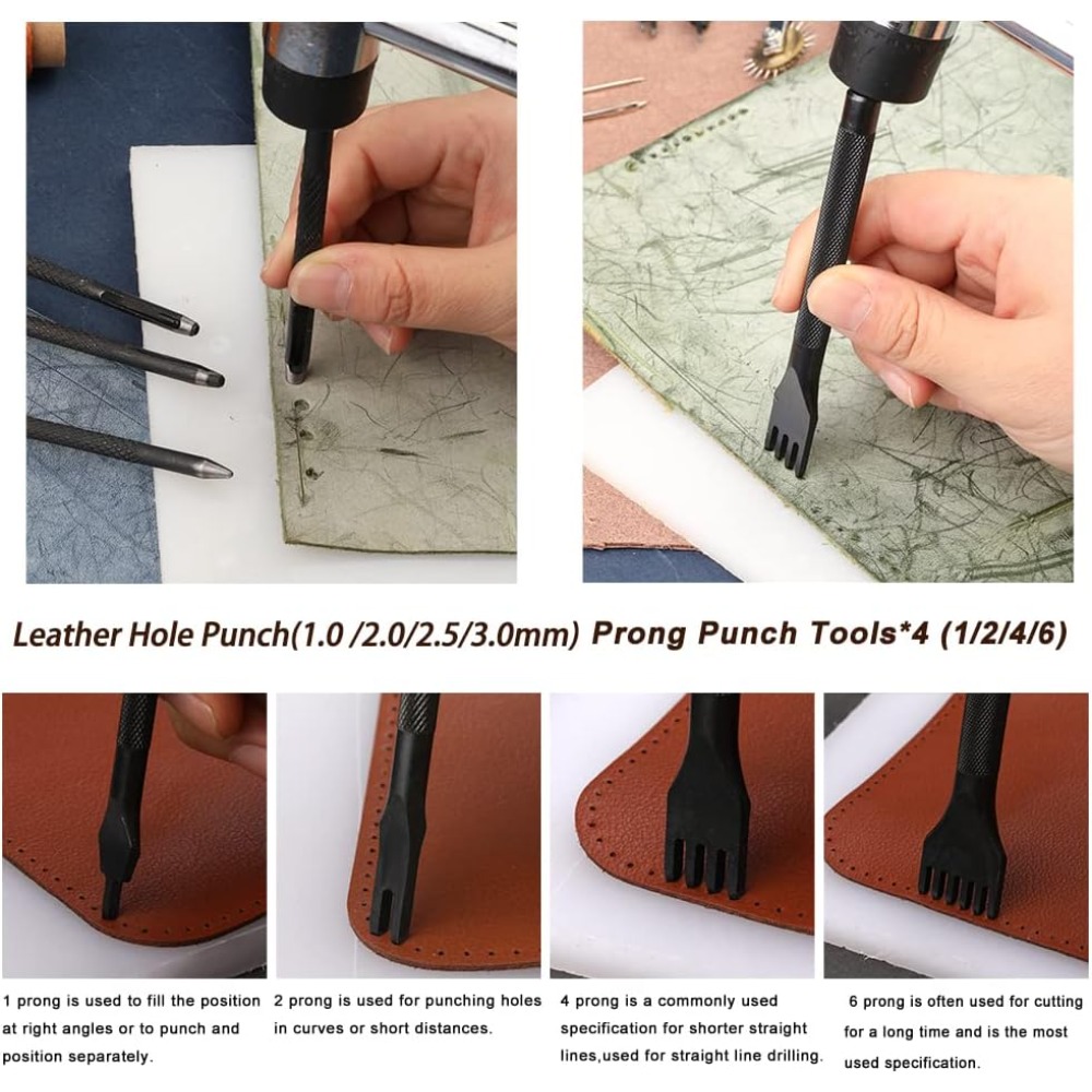 Ferramentas de trabalho de cou - Beginner Leatherwork Kit avaliação e preço