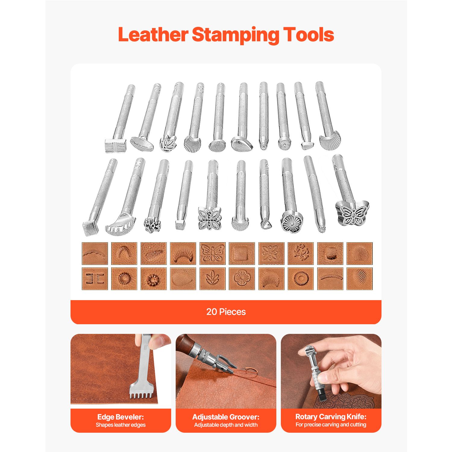 Kit de Ferramentas para Trabal - Beginner Leatherwork Kit avaliação e preço