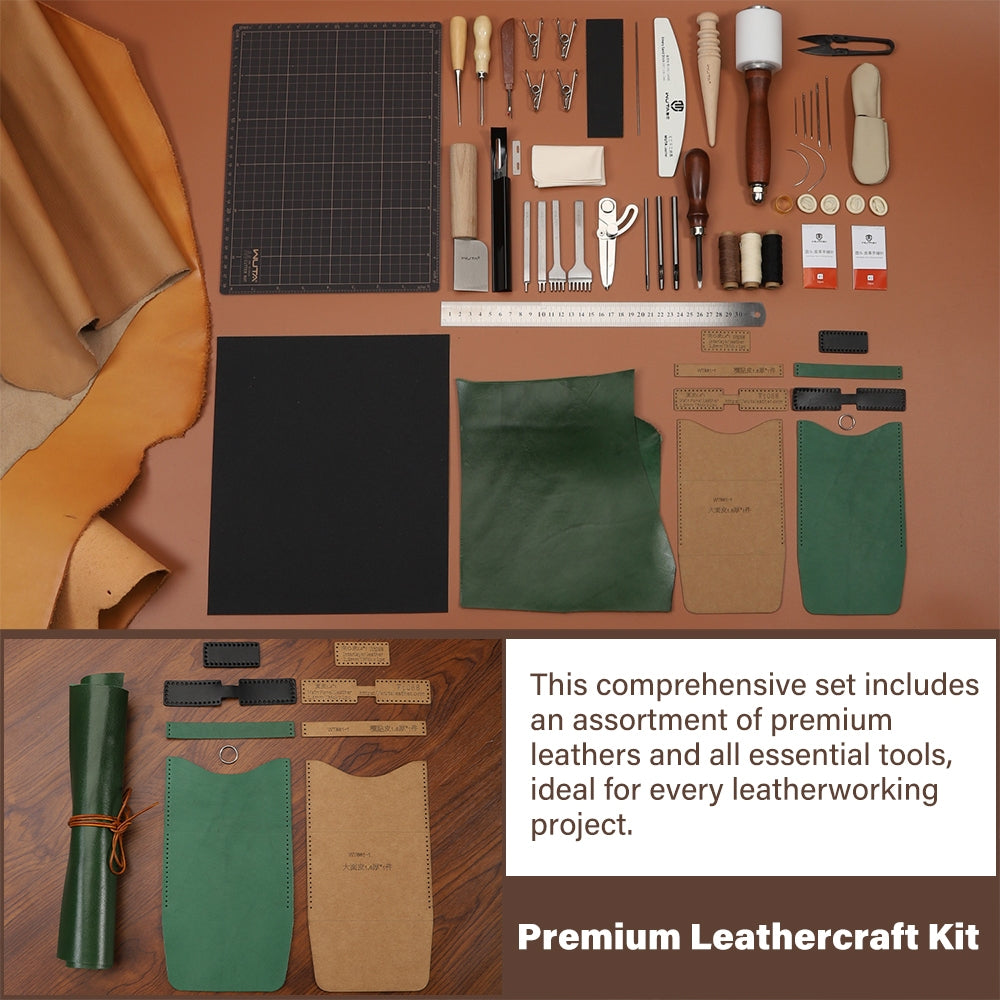 WUTA 74Pcs Kit Ferramentas Cou - Beginner Leatherwork Kit avaliação e preço