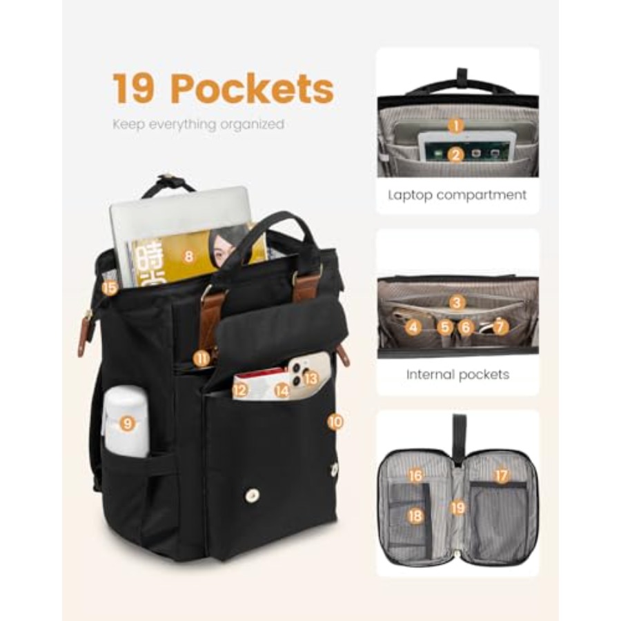 Mochila para Laptop Feminina,  - Leather Work Womens Backpack avaliação e preço