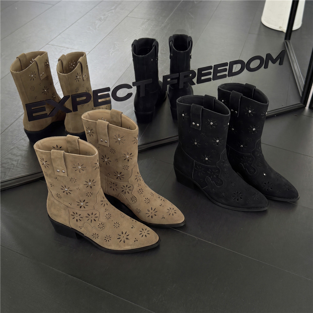 MILI-MIYA 2026 Botas Femininas - Leather Work Western avaliação e preço